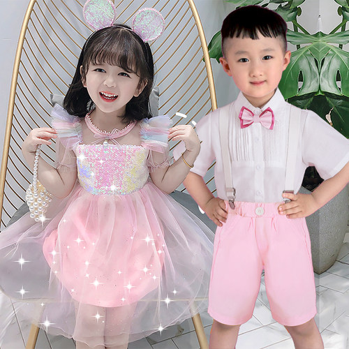 六一儿童舞蹈演出服蓬蓬裙公主女