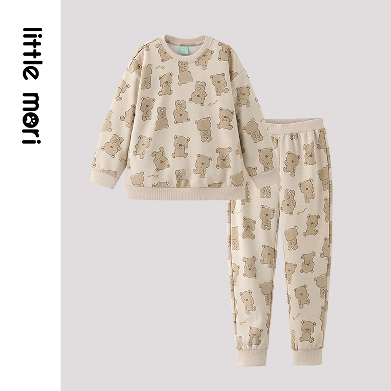 little mori小森林男女宝宝休闲套装儿童长袖卫衣运动裤2022春季