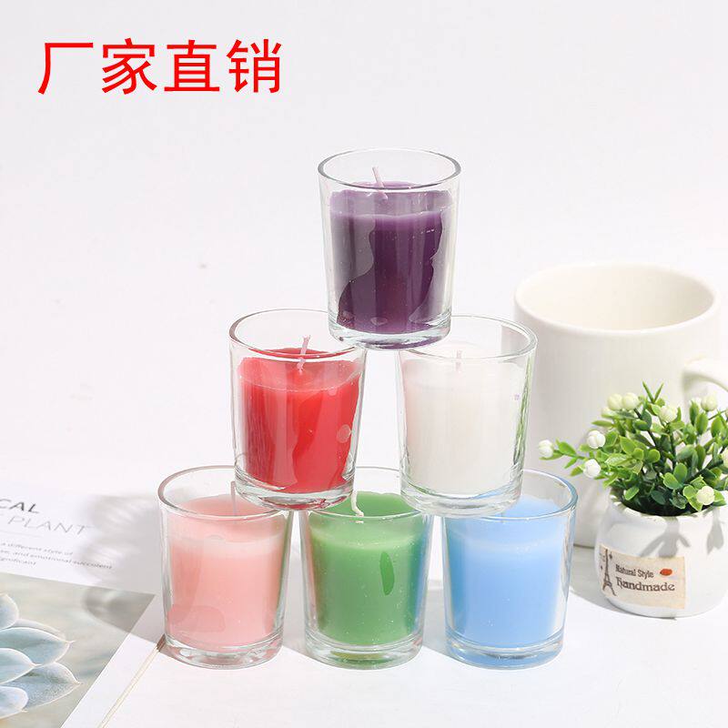 香薰玻璃杯蜡烛 无烟蜡烛净化空气安神助眠 生日浪漫家用香烛