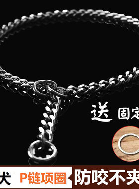 狗狗P链项圈不锈钢无缝焊接耐咬训犬防爆冲设计小中大型犬狗脖套