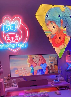 电竞Cololigh奇光板智能拾音量子灯RGB氛围灯nanolea蜂窝灯