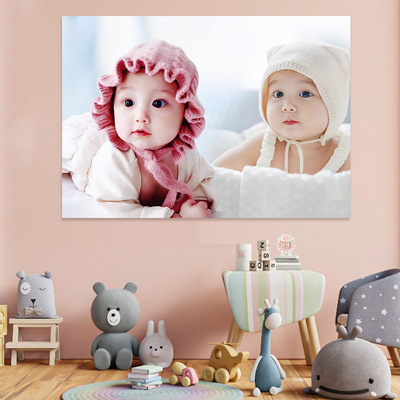 可爱龙凤宝婴儿儿童房装饰画