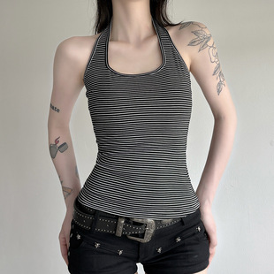 Halter 吊带U领背心 Stripe Cami 2026夏季 Neck 挂脖条纹无袖