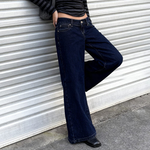 美式复古水洗牛仔裤女2025年秋冬