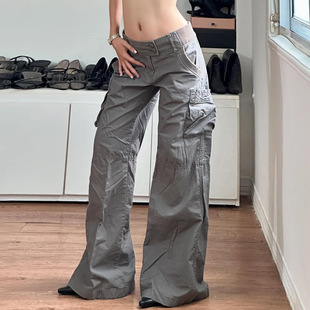 Multi Button Pocket Low Pants 两粒扣多口袋低腰直筒裤 Rise Two