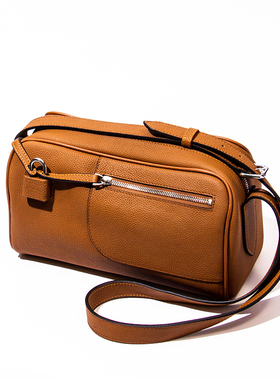 LKDJ245DIY手工皮具H家波斯顿男士斜挎包图纸版型免裁牛卡可定制