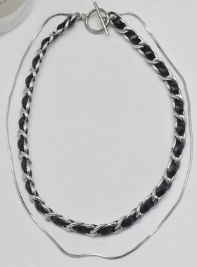 锁骨链女双层叠戴项链