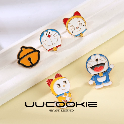 Милая японская мультяшная брошь, детский свитер, пиджак классического кроя, пальто, Дораэмон