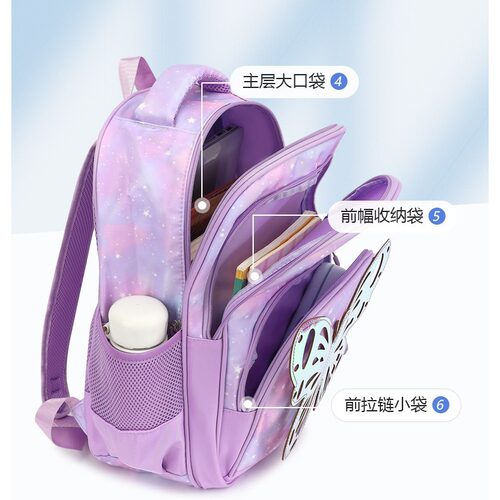New girls' backpack, children's creative butterfly backpack
