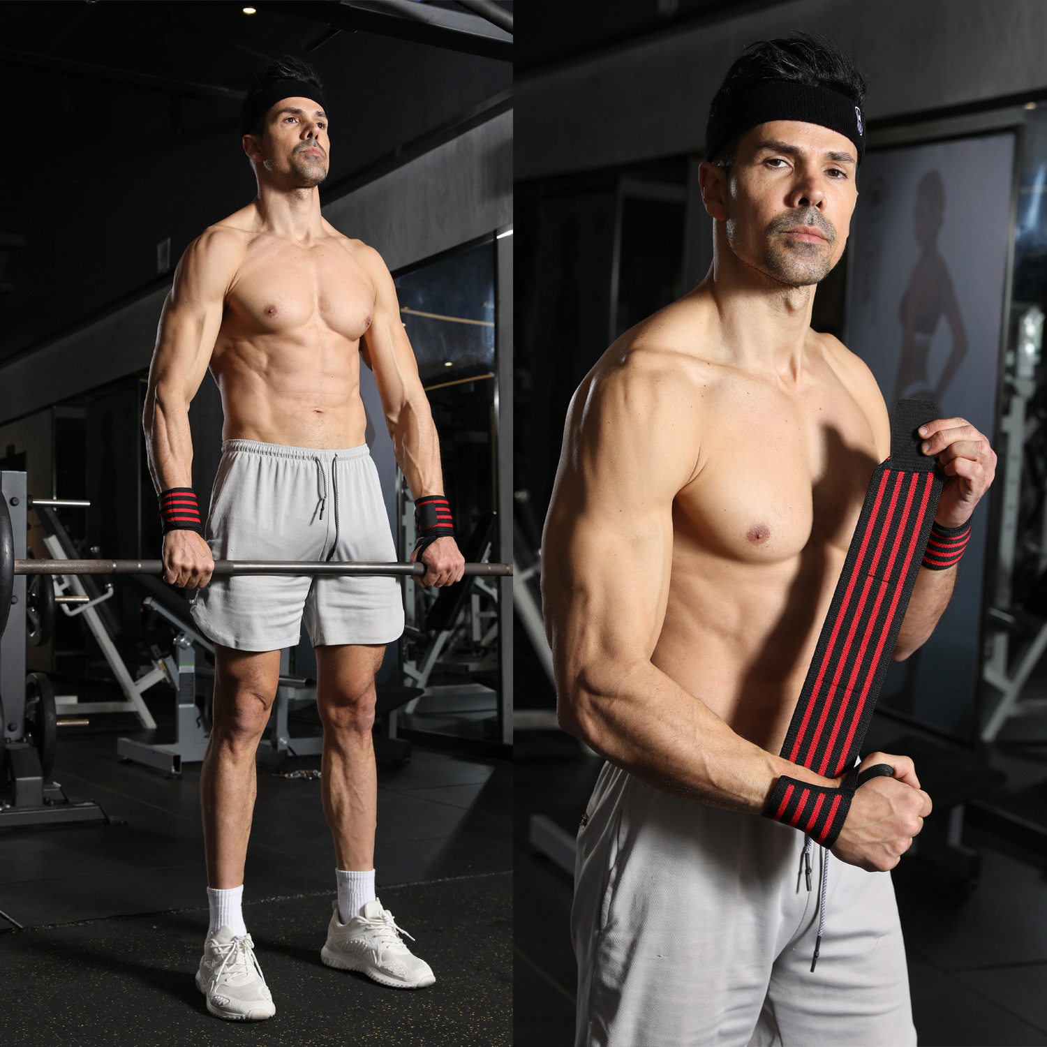 Wristband fitness wrap bandage with adjustable straps绷带