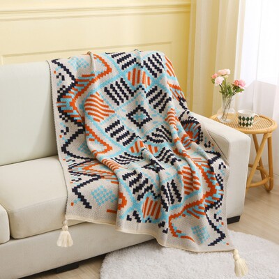 Knitted blanket Nordic comfortable knitted cover blanket盖毯