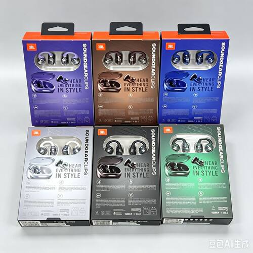 新款Clips琉璃扣耳夹蓝牙耳机无线透明开放式不入耳适用于JBL