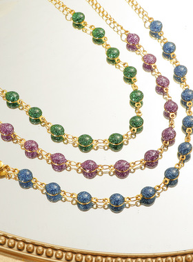 新款彩色滴油钛钢手链