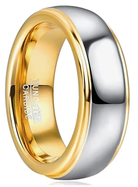 6mm圆顶抛光台阶弧面间金男士