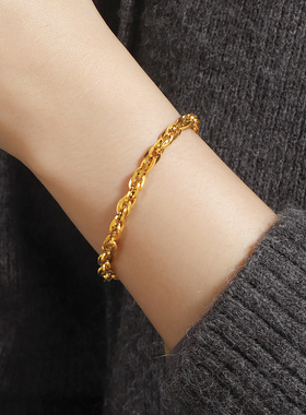 朋克风粗链条手链嘻哈时尚