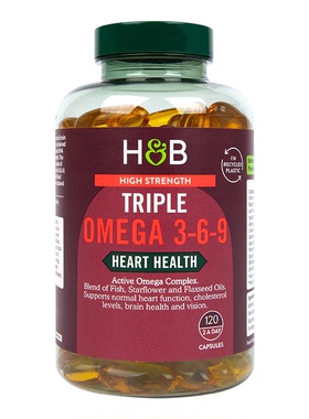 荷柏瑞深海鱼油Omega369胶囊心脑保健鱼油中老年健康加强版120粒