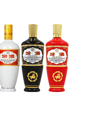 汾酒组合53度红汾+42度棕汾+53度白瓷汾500ml*3瓶（各一瓶）白酒