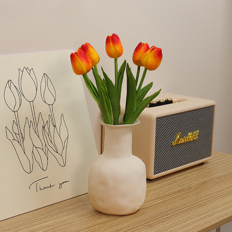 ins风仿真花高档花瓶加郁金香假花摆设客厅餐桌花艺家居装饰摆件,家居饰品,仿真花/假花,淘宝优惠券,粉丝福利购,淘宝优惠卷