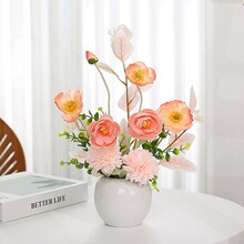 仿真花假花花束客厅装饰摆设餐桌花摆花桌面花艺摆件塑料花插花