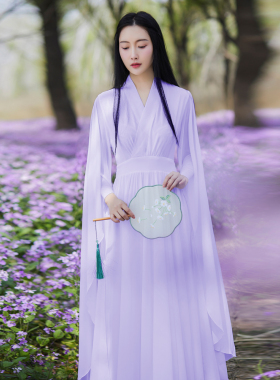 新中式汉元素日常裙子交领国风连衣裙夏茶服仙气禅意女装禅服女士