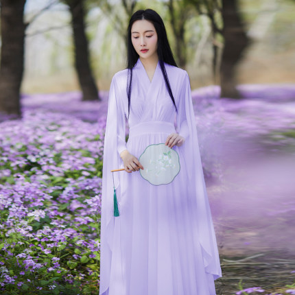 新中式汉元素日常裙子交领国风连衣裙夏茶服仙气禅意女装禅服女士