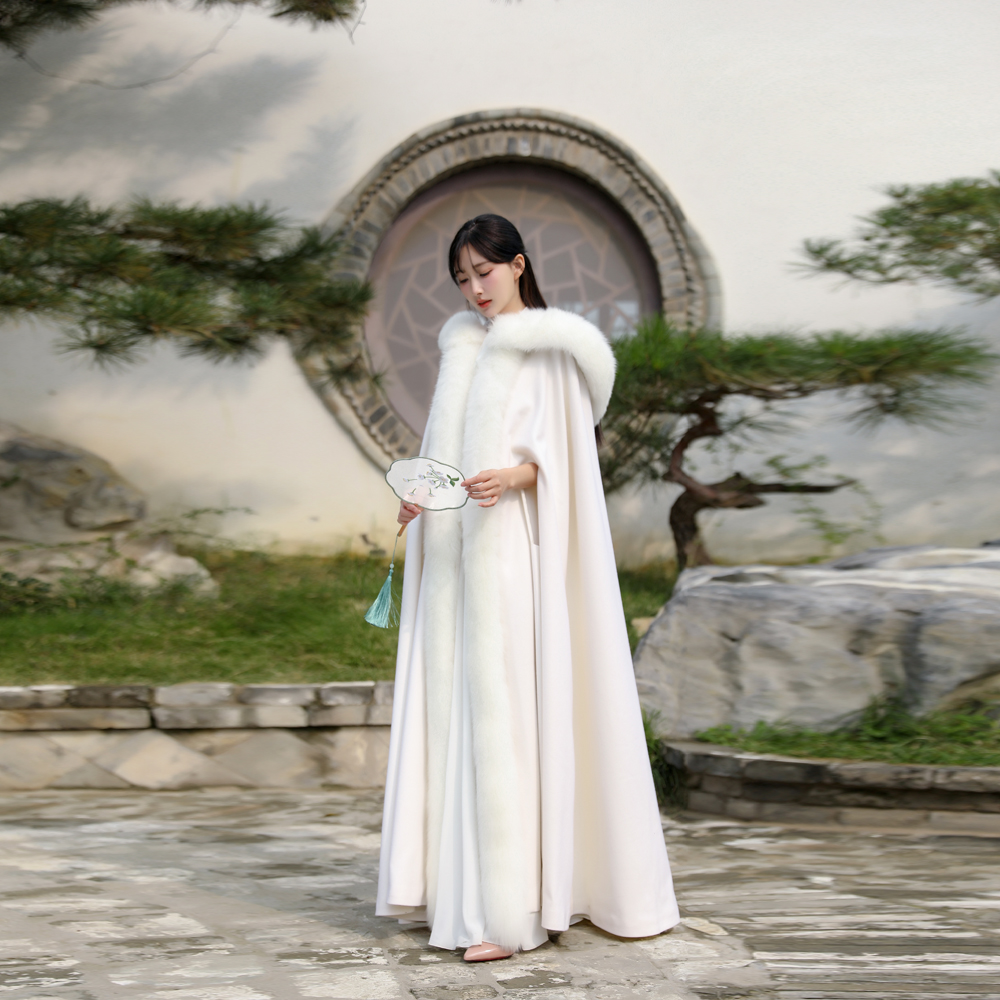 斗篷披肩羊绒大衣披风外套女