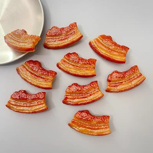 红烧肉创意儿童搞怪夹子食玩发饰可爱卡子仿真食物发夹五花肉趣味