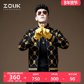 男潮牌短款 ZOUK男士 羽绒服2020年新款 潮流帅气加厚棒球服夹克外套