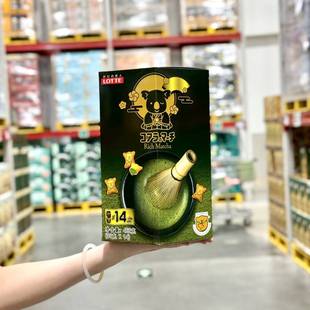 代购Lotte小能宇治抹茶味夹心饼干462g儿童休闲小零食小吃
