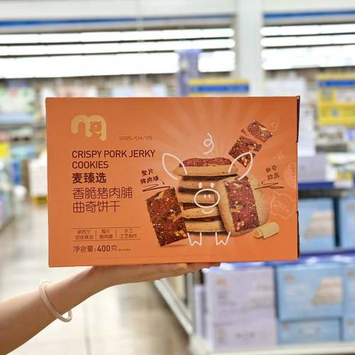 麦臻选香脆猪肉脯曲奇饼干400g