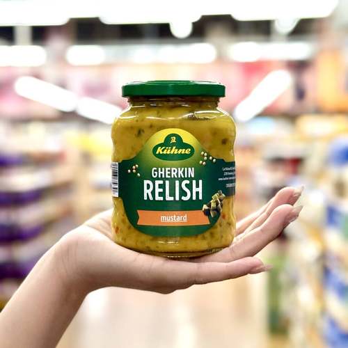 麦德龙代购Kuhne冠利芥末青瓜蓉汉堡酱350g拌面酱家用复合调味料