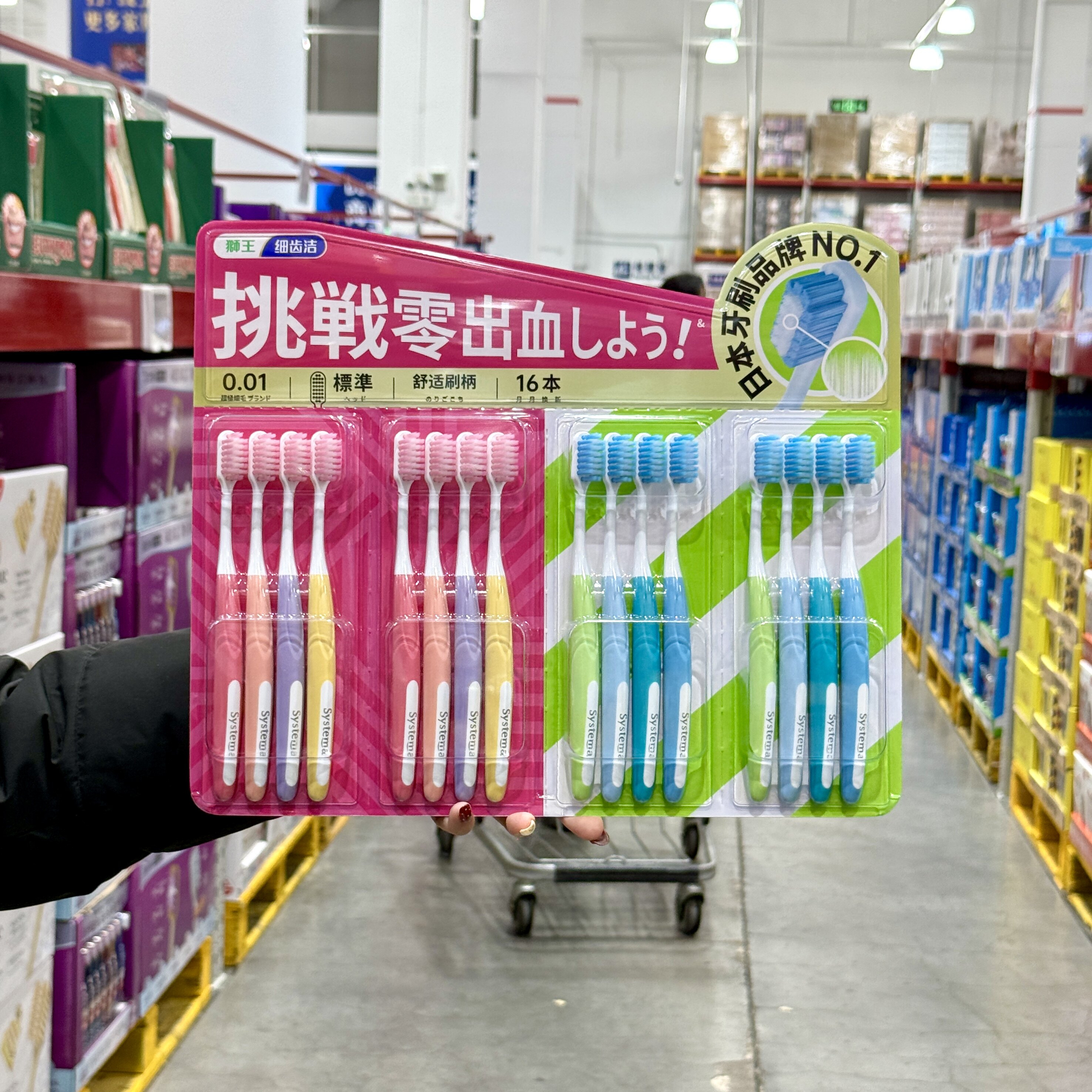 代购LION狮王细齿洁挚柔密护牙刷16支清洁去渍护龈超细植毛