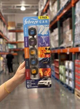 costco febreze宝洁汽车出风口香水车载去臭香薰2ml*5个 包邮
