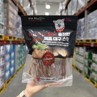 PRECIOUS LIFE成犬宠物零食牛肉鳕鱼条700g动物蛋白肉干狗狗零食
