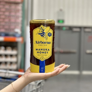 Airborne新西兰进口蜂蜜1kg天然纯正麦卢卡蜂蜜挤压瓶 costco代购