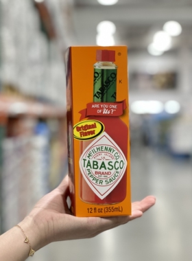 美国TABASCO辣椒汁辣椒酱355ml西餐披萨牛排意面调味酱costco代购