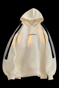 LM24036高品质2024秋款400克重磅拼接撞色发泡工艺港风连帽卫衣图片