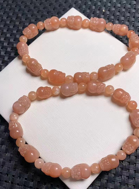 天然太阳石貔貅手链女款金沙石手串饰品水晶礼物民族风