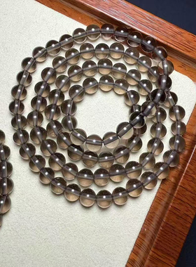 天然茶曜石多圈手链 男女款三圈冰种黑耀石水晶手串饰品礼物