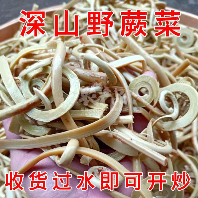 深山野蕨菜客家梅州新鲜蔬菜山厥菜撅菜阙菜龙爪菜已过水真空包邮
