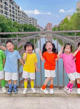 孩子的天空舞蹈服夏季儿童运动会啦啦操班服幼儿毕业典礼表演服装