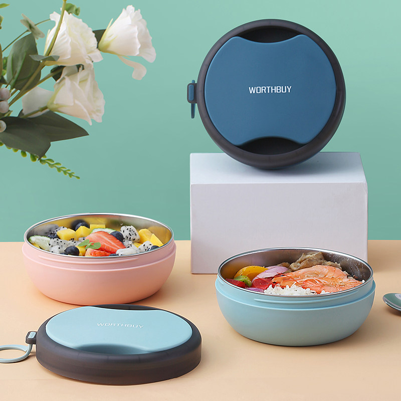 便携式碗餐具筷子勺子套装单人装折叠旅行便捷饭盒三件套儿童餐盒