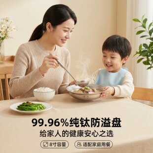 创意纯钛999盘子菜盘家用新款碟子过年菜盘餐盘水果盘儿童餐具盘