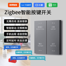 涂鸦智能zigbee开关无线面板灯控天猫精灵小爱小度语音控全屋定制