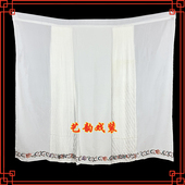 戏曲大飞裙戏剧京剧豫剧青衣白蛇素白群绣花大飞裙素大褶鱼鳞裙