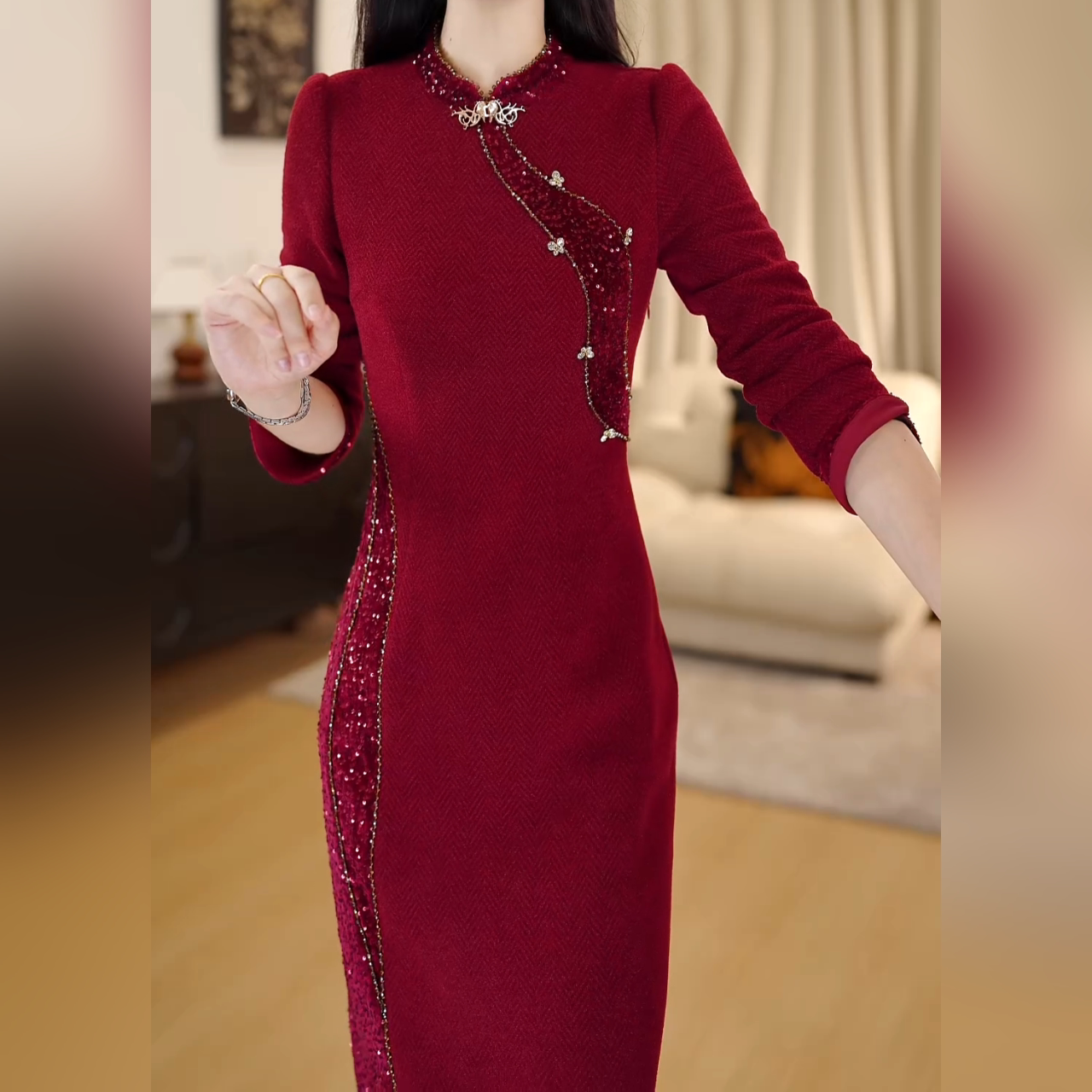 2025秋季新中式妈妈装连衣裙女中老年洋气时尚气质显瘦百搭裙子