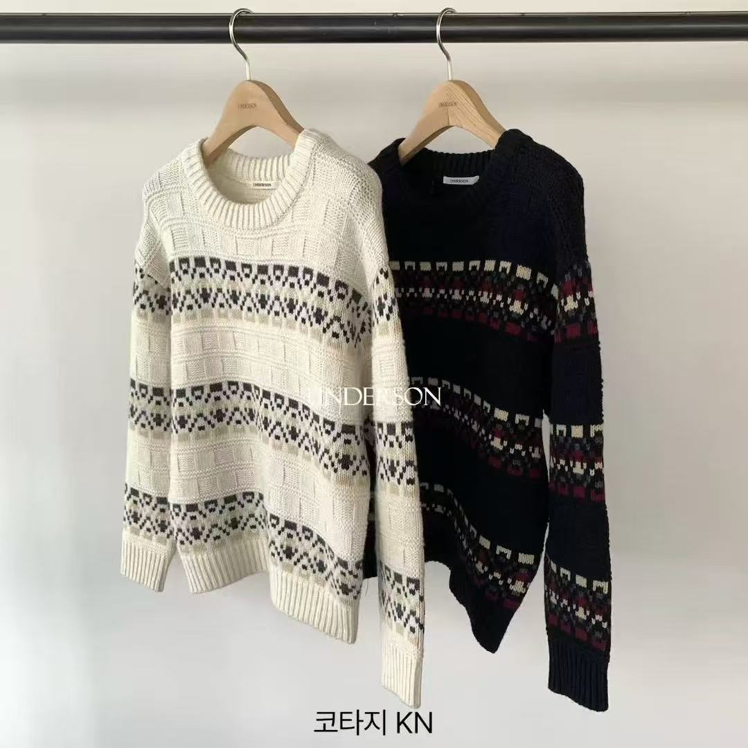 爱情的模漾  韩国代购  KC074（underson）民族風毛衣