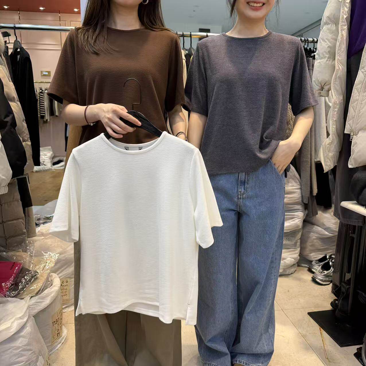 爱情的模漾  韩国代购  PC099（jcoco）純色短袖T