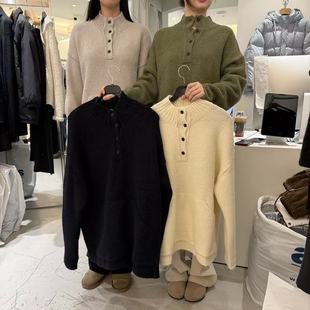 taste 爱情 PD073 韩国代购 係扣立領上衣 模漾