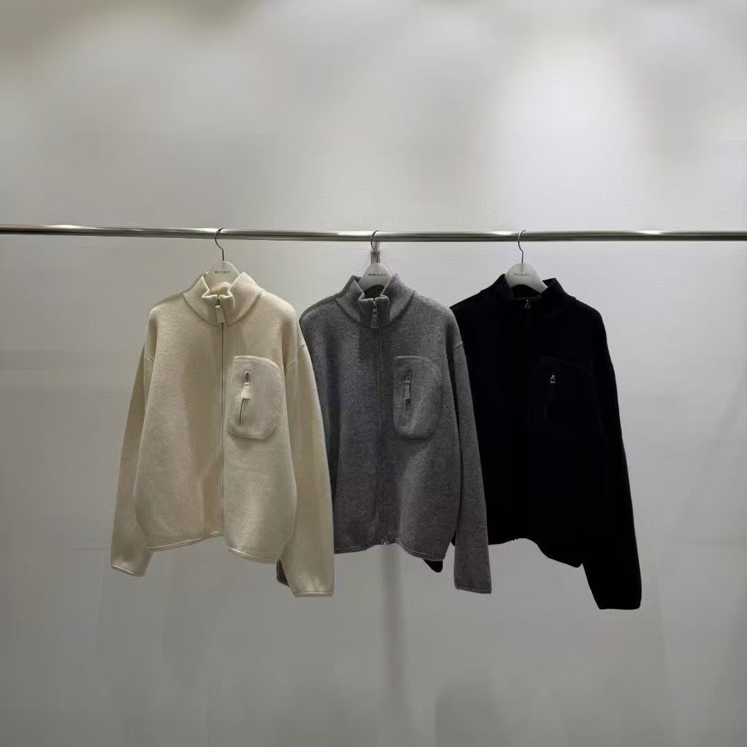 爱情的模漾  韩国代购  NC012（woodsage）拉鏈極細羊毛衫